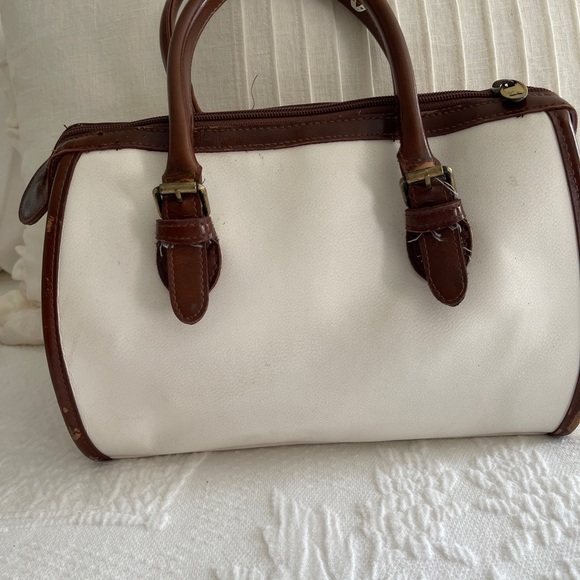 Liz Claiborne Vintage Leather Satchel Purse - Picture 5 of 9